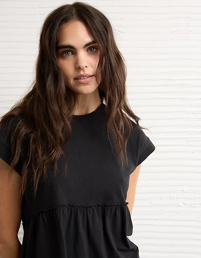 AE Sunchaser Knit Tie Back Babydoll T-Shirt