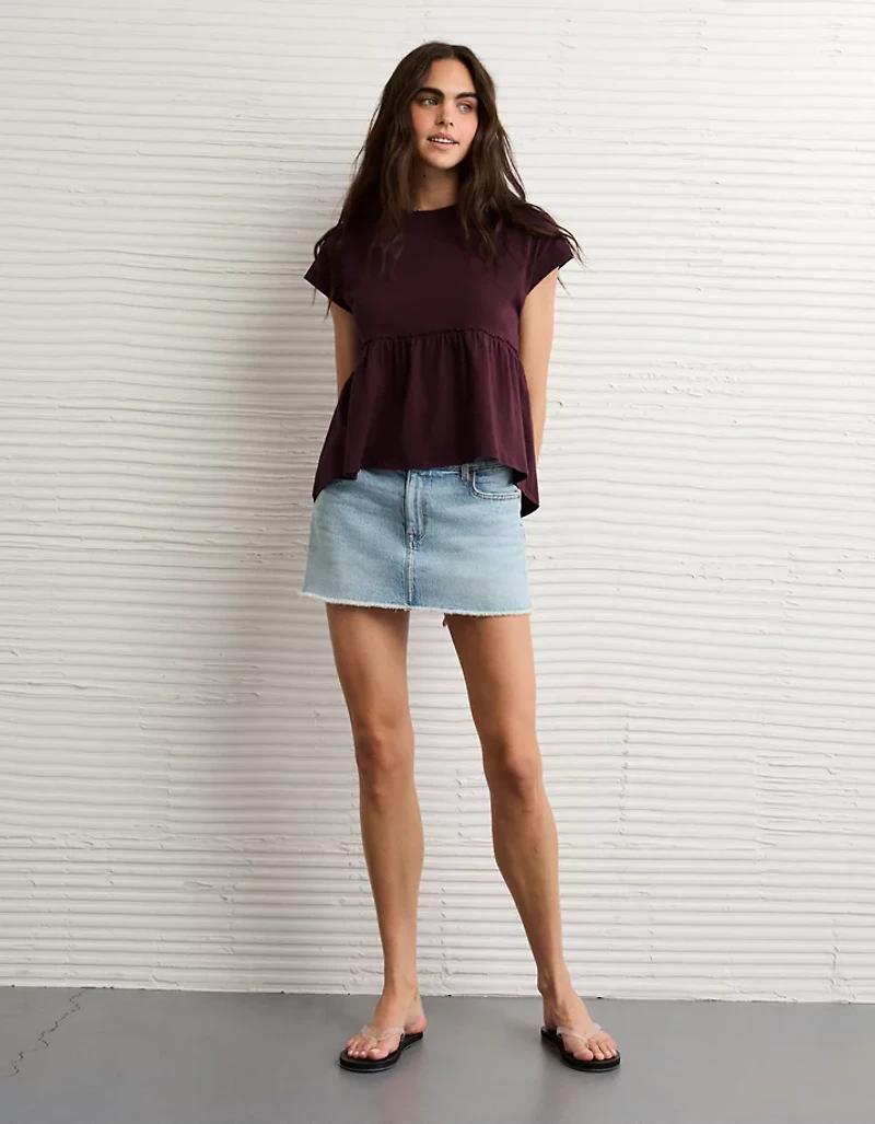 T-shirt nuisette noué au dos en tricot Vive le soleil AE