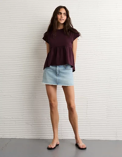T-shirt nuisette noué au dos en tricot Vive le soleil AE