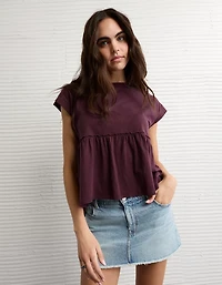 T-shirt nuisette noué au dos en tricot Vive le soleil AE