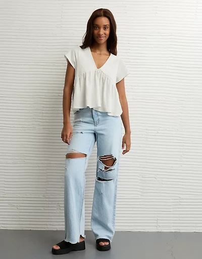 T-shirt évasé nuisette en tricot Vive le soleil AE