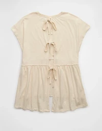 AE Sunchaser Knit Tie Back Babydoll T-Shirt