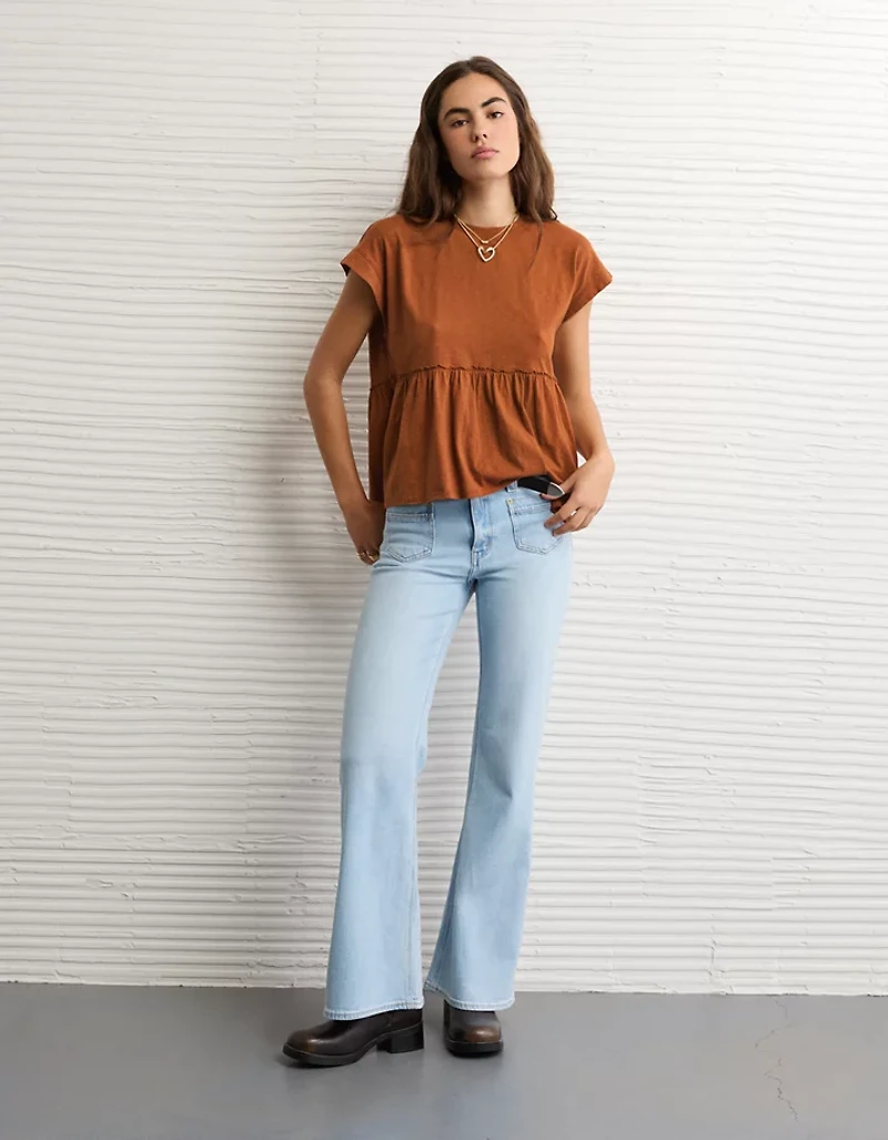 T-shirt nuisette noué au dos en tricot Vive le soleil AE