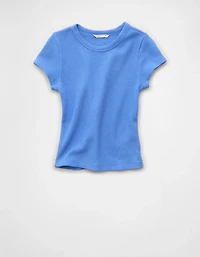 AE Cropped Crochet Knit T-Shirt