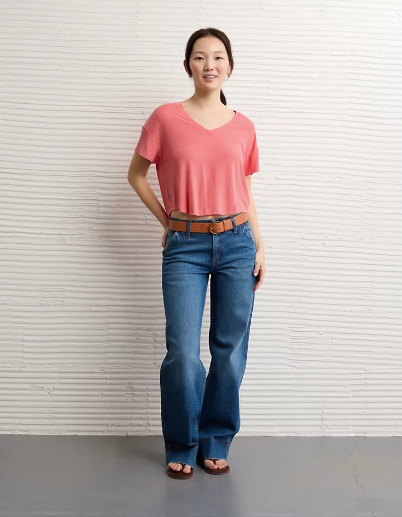 AE Soft & Sexy Ribbed V-Neck T-Shirt