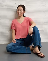 AE Soft & Sexy Ribbed V-Neck T-Shirt