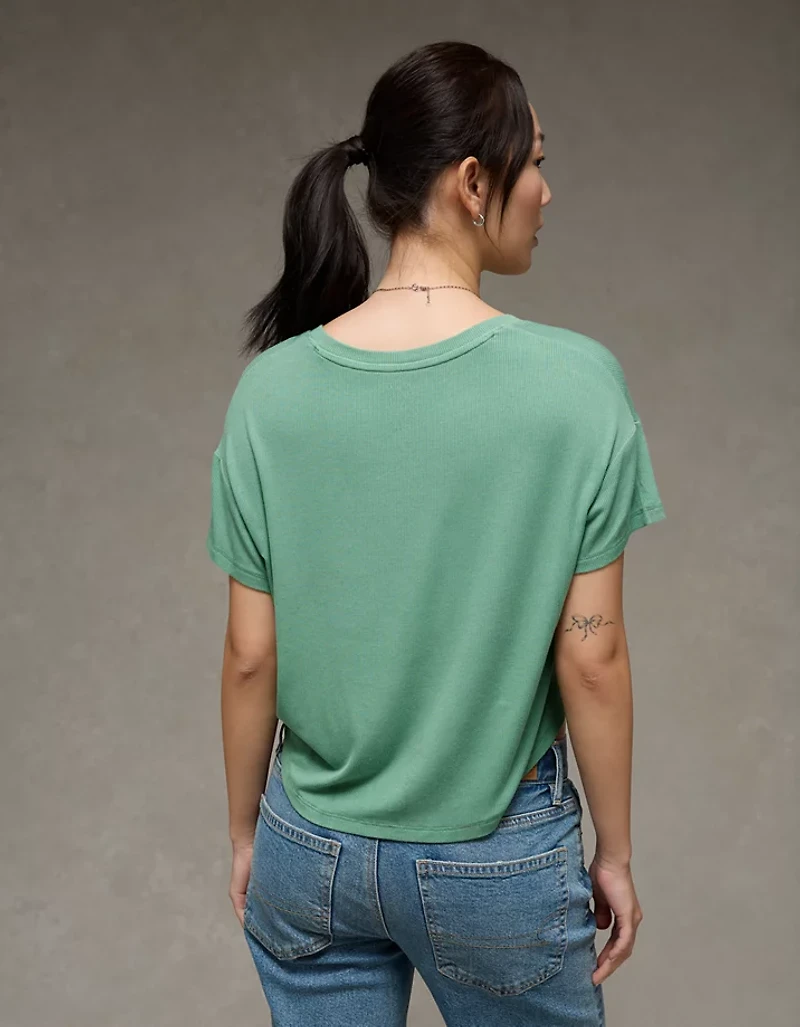 AE Soft & Sexy Ribbed V-Neck T-Shirt