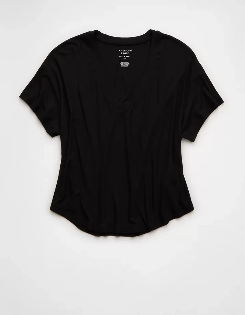 AE Soft & Sexy Ribbed V-Neck T-Shirt