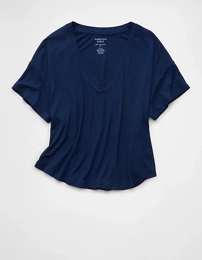 AE Soft & Sexy Ribbed V-Neck T-Shirt