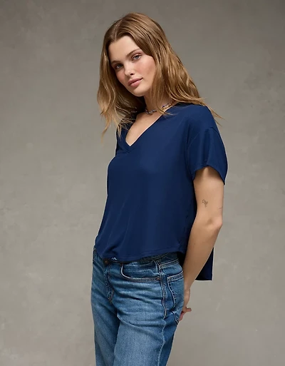 AE Soft & Sexy Ribbed V-Neck T-Shirt