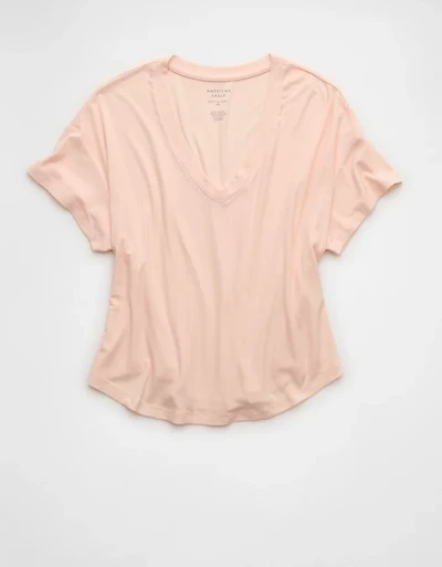 AE Soft & Sexy Ribbed V-Neck T-Shirt