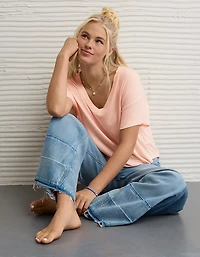 AE Soft & Sexy Ribbed V-Neck T-Shirt