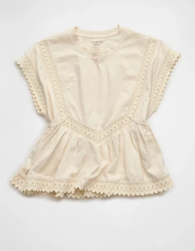 AE Sunchaser Lace Trim T-Shirt