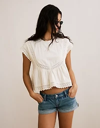 AE Sunchaser Lace Trim T-Shirt