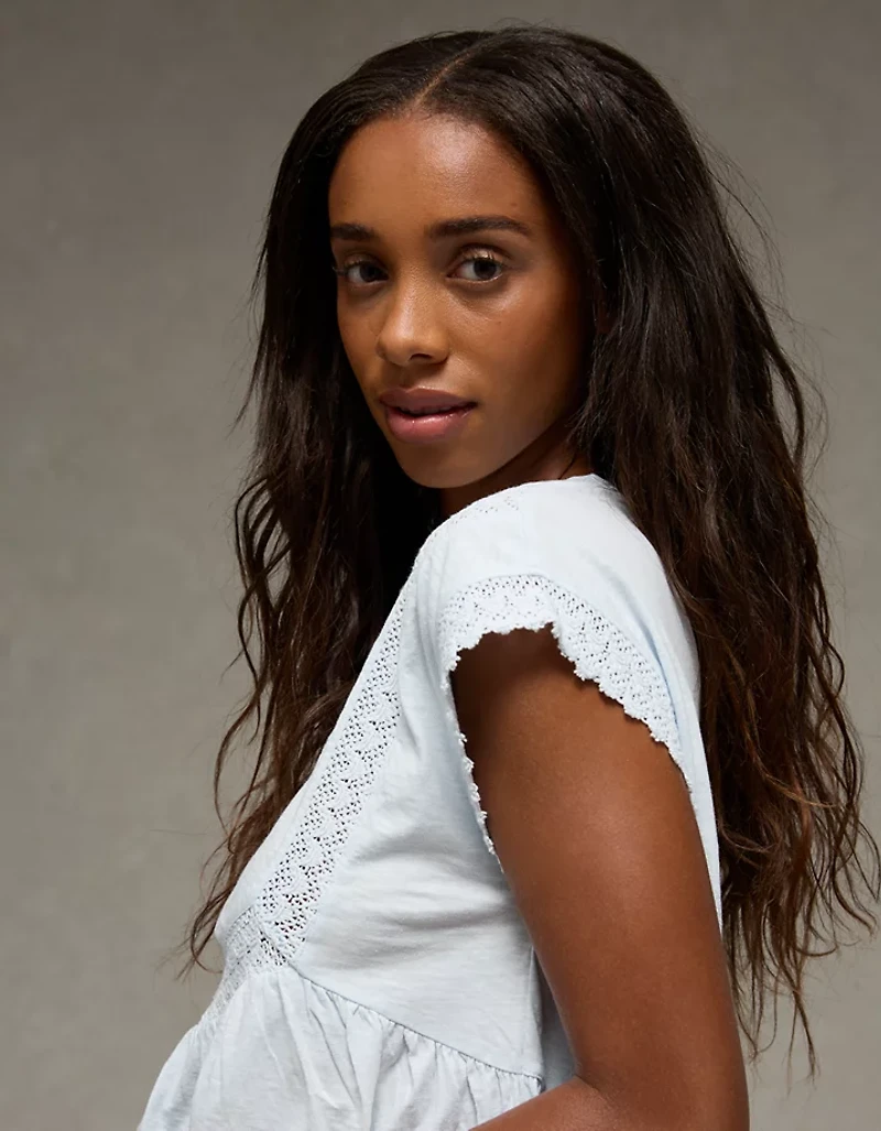 AE Sunchaser Lace Trim T-Shirt