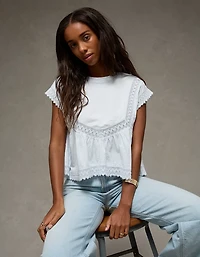 AE Sunchaser Lace Trim T-Shirt