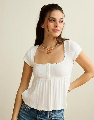 T-shirt de style nuisette henley AE