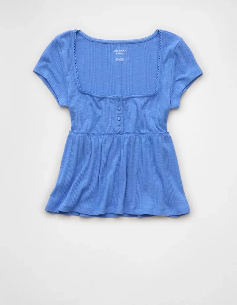 AE Henley Babydoll T-Shirt