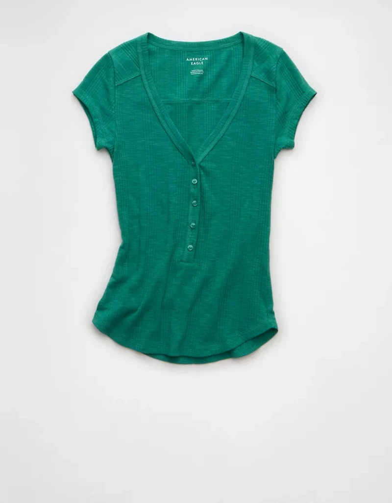 AE V-Neck Henley T-Shirt