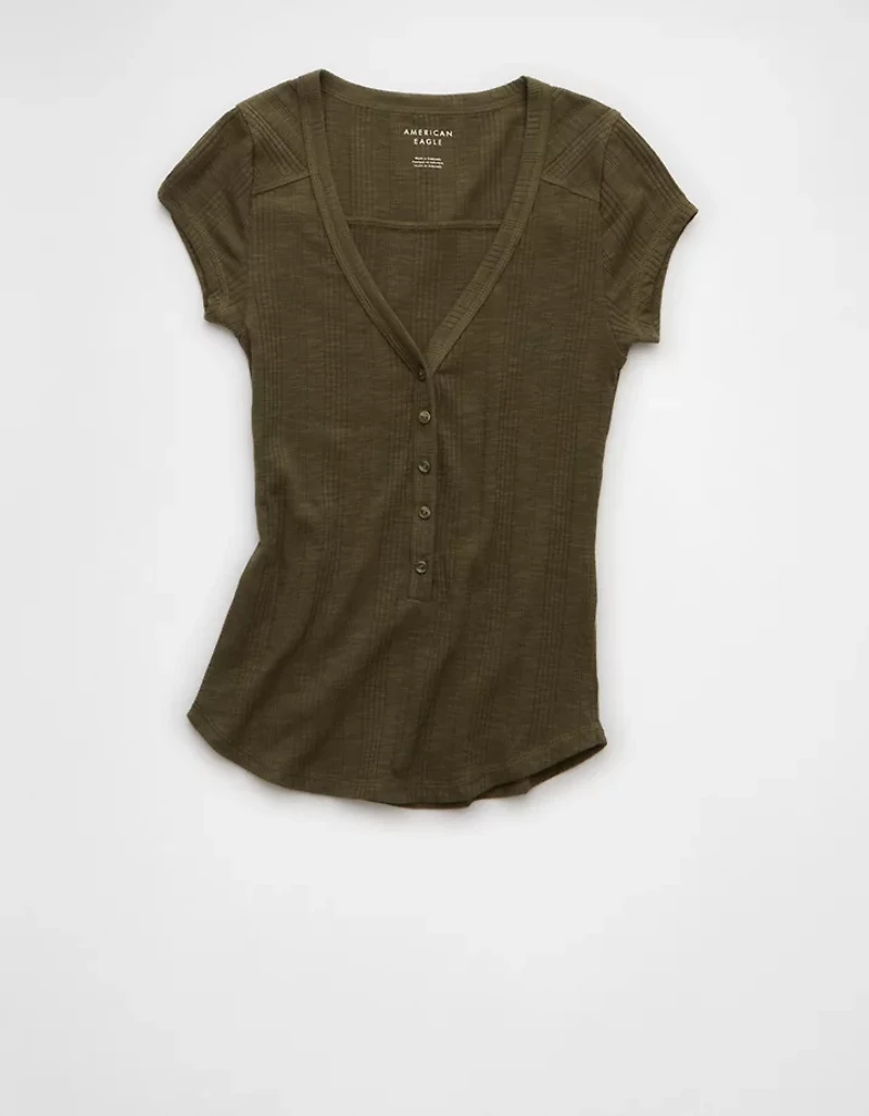 AE V-Neck Henley T-Shirt