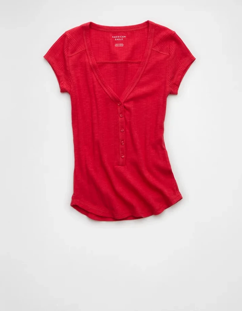 AE V-Neck Henley T-Shirt