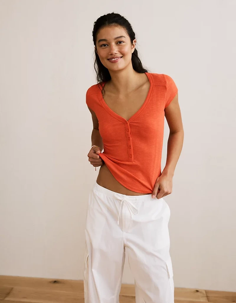 AE V-Neck Henley T-Shirt