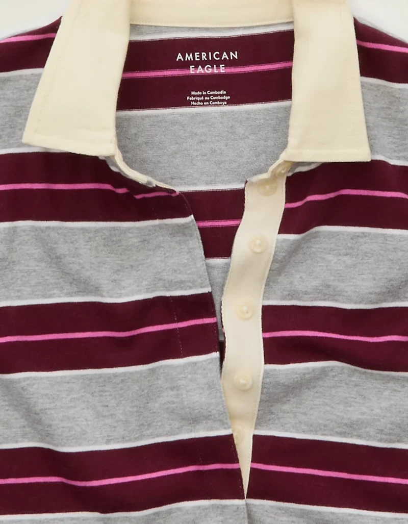 AE Striped Rugby Polo T-Shirt