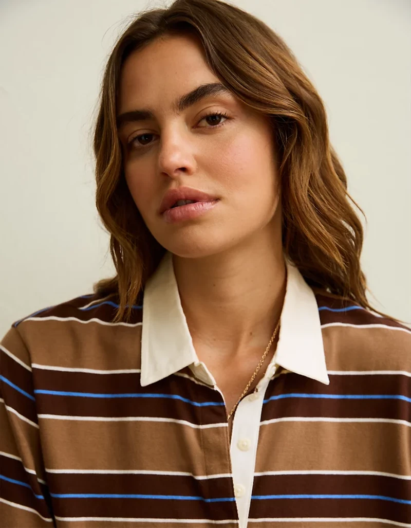 AE Striped Rugby Polo T-Shirt