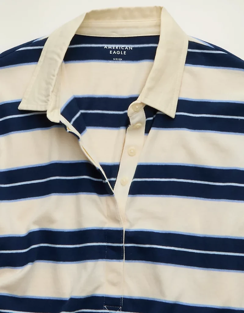 T-shirt polo de rugby à rayures AE