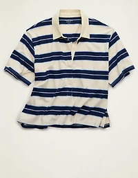 T-shirt polo de rugby à rayures AE