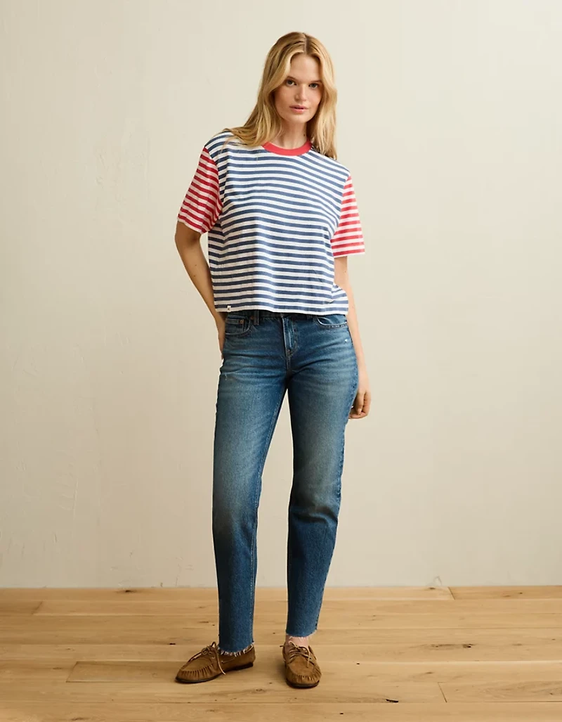 T-shirt à image de coupe droite Americana AE