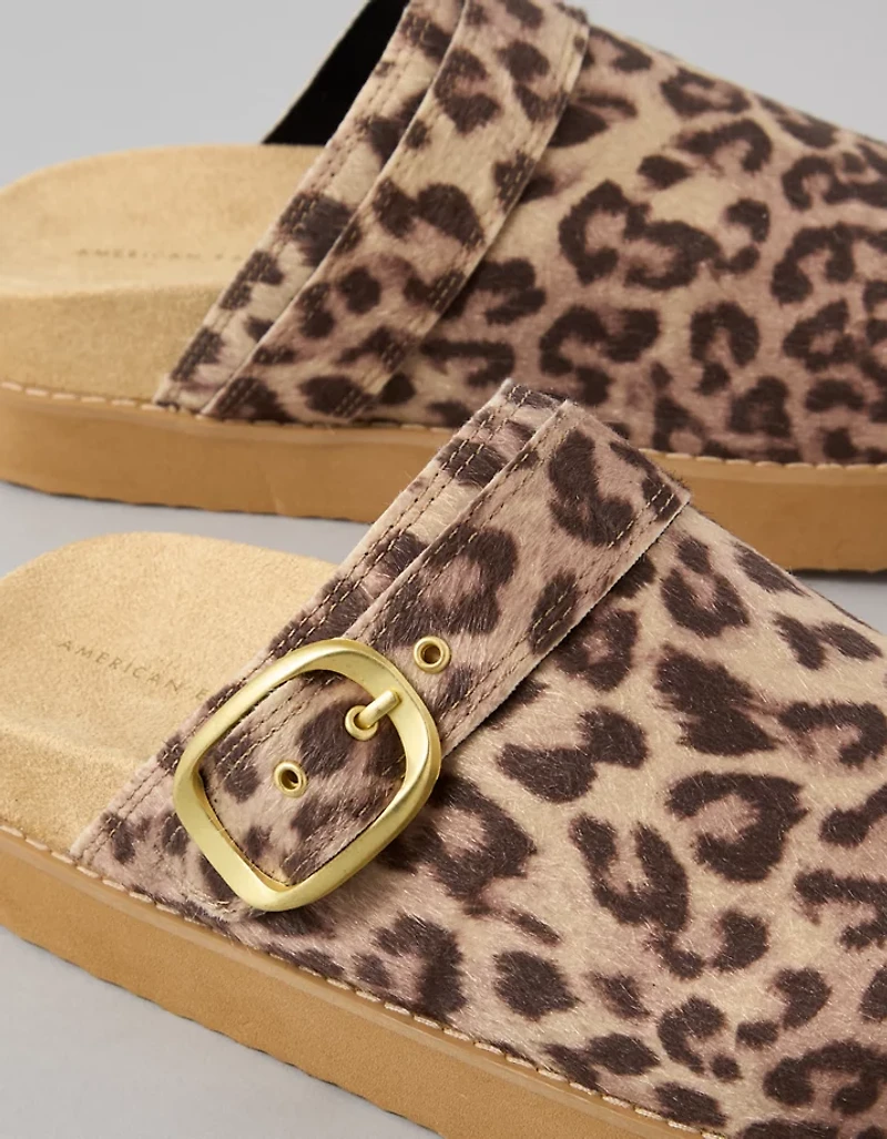 AE Leopard Platform Clog