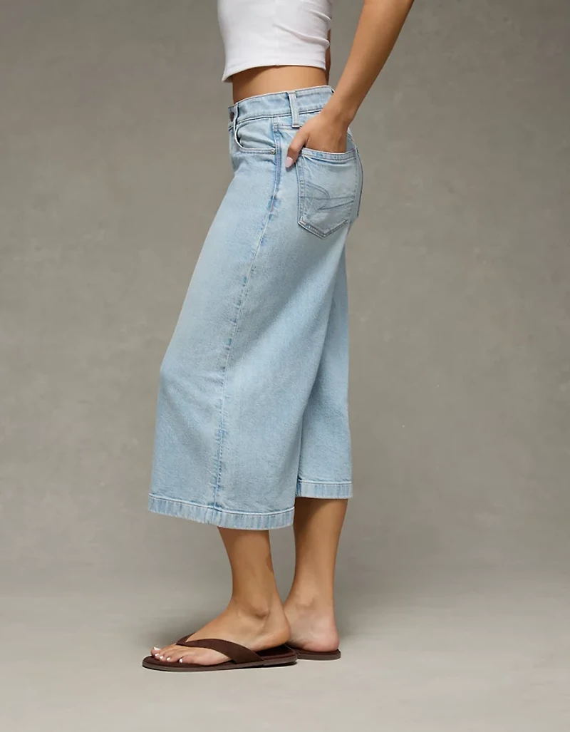 AE Dreamy Drape Stretch Mid-Rise Culotte Jean