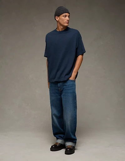 T-shirt surdimensionné lourd Luxe décontracté AE