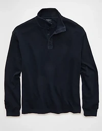 AE Boxy Long-Sleeve Mock Neck Shirt