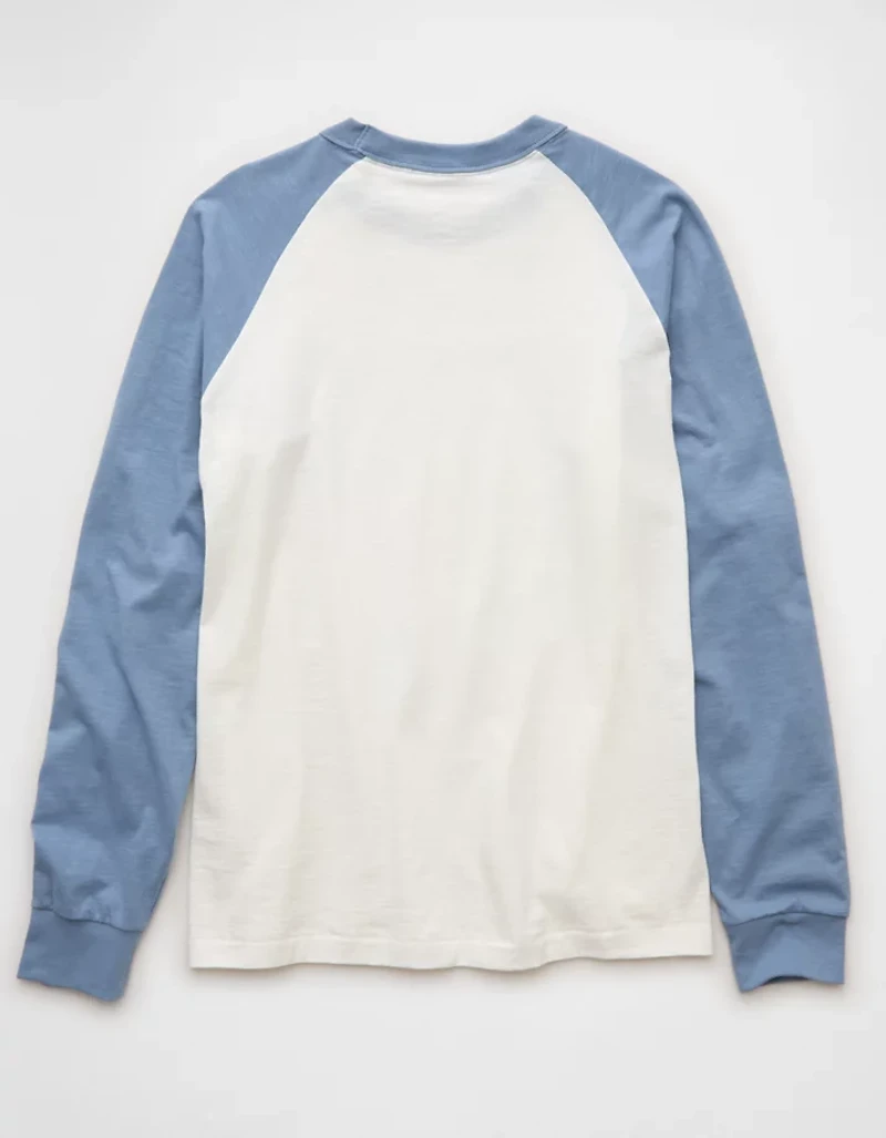 T-shirt de baseball avec bande à l’ourlet et manches longues AE