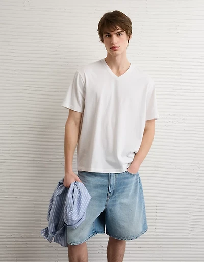 T-shirt à encolure en V déjà porté AE