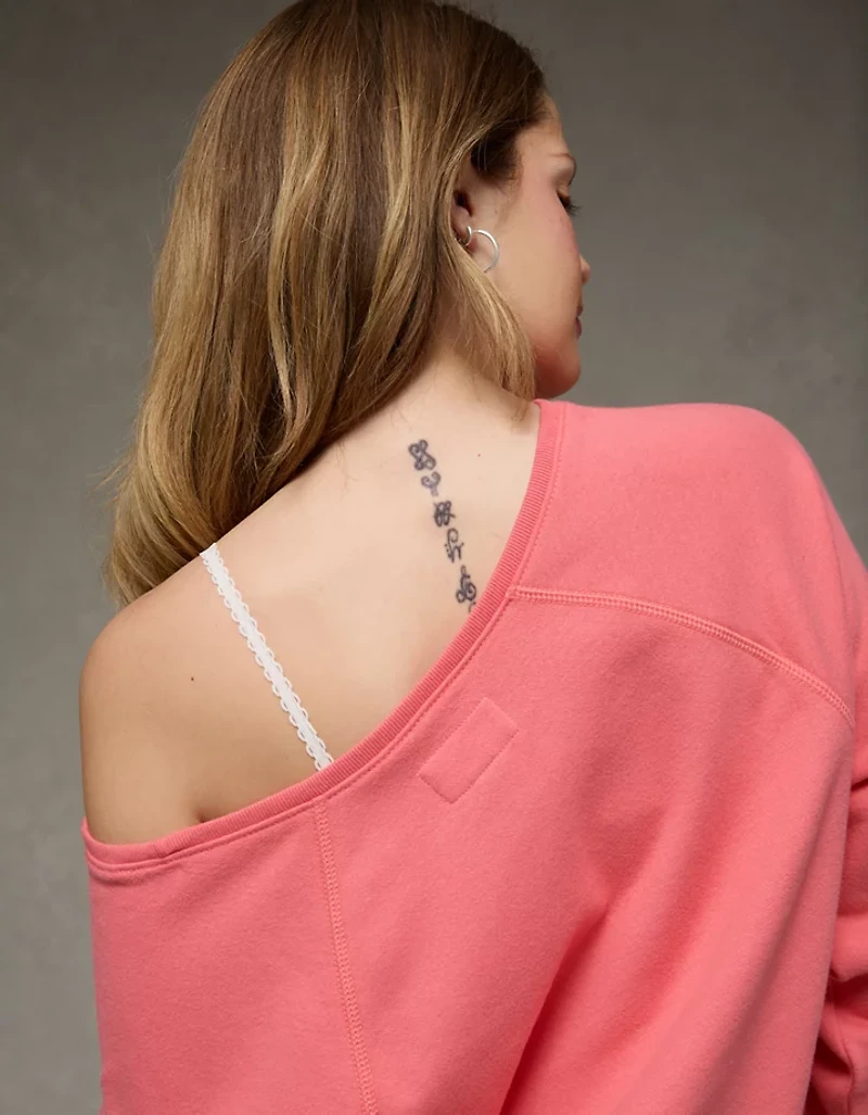 Chandail en molleton à épaule dénudée AE