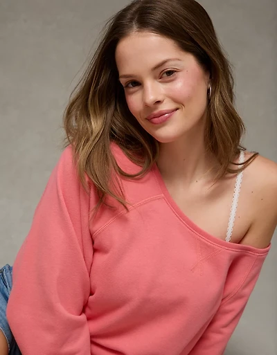 Chandail en molleton à épaule dénudée AE