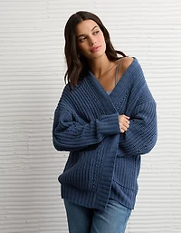 Chandail cardigan en chenille AE