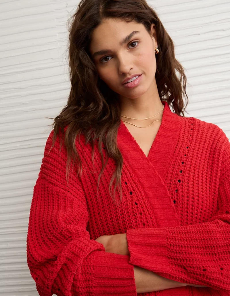 AE Chenille Cardigan Sweater