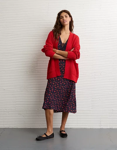 AE Chenille Cardigan Sweater