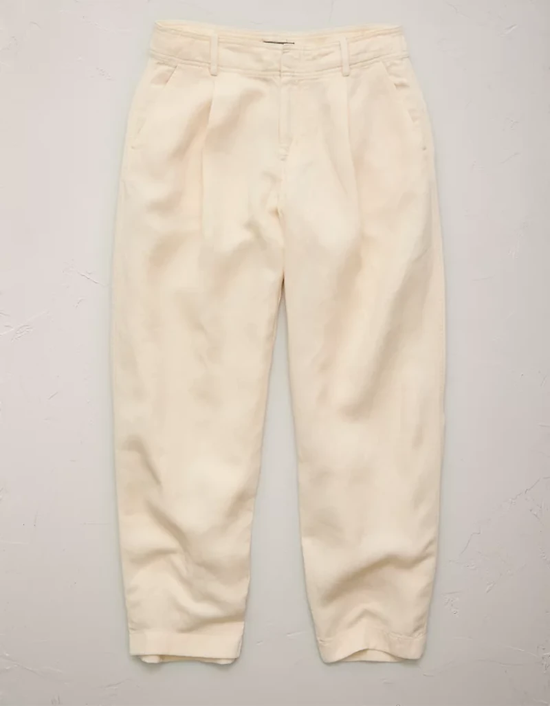 AE77 High-Waisted Tapered Linen-Blend Pant