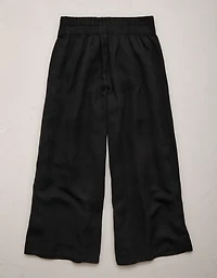 AE77 High-Waisted Linen Pleated Ankle Pant