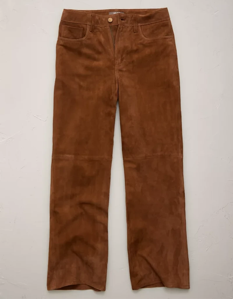 AE77 Suede Cropped Bootcut Pant