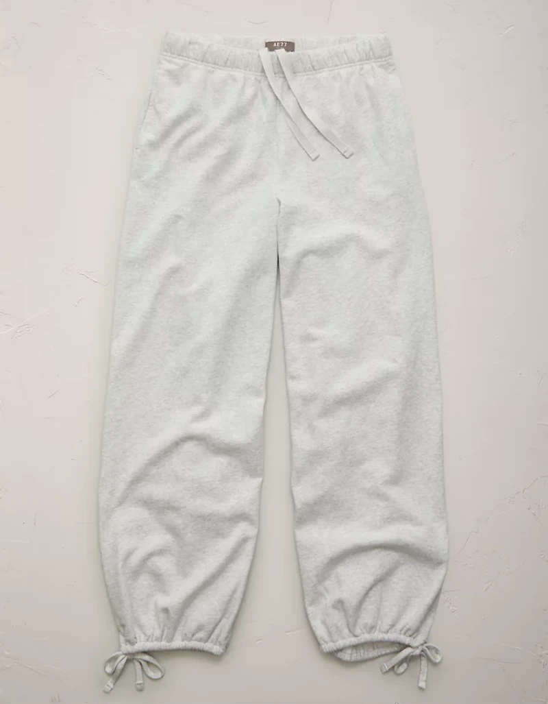 AE77 Balloon-Leg Tie-Hem Jogger
