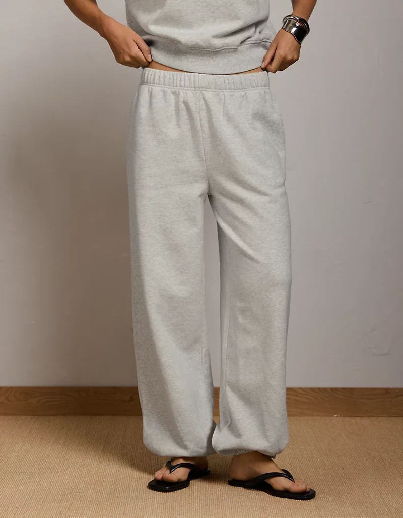 AE77 Balloon-Leg Tie-Hem Jogger
