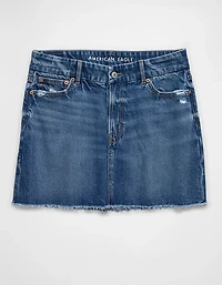 AE Stretch Curvy High-Waisted Perfect Denim Mini Skirt