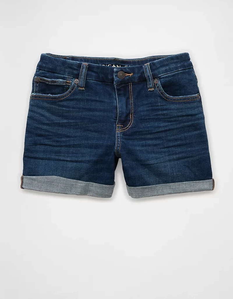 AE Next Level Curvy Low-Rise Denim Midi Short