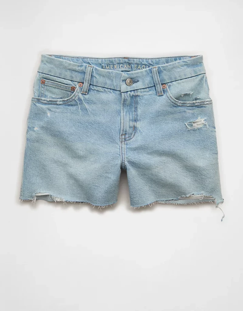 AE Stretch Curvy Low-Rise Perfect Denim Midi Short